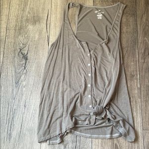 AE navy green button up tank top size:M